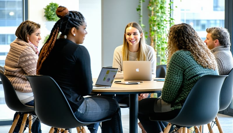 Customer Service professionals collaborating at a CS Hub event